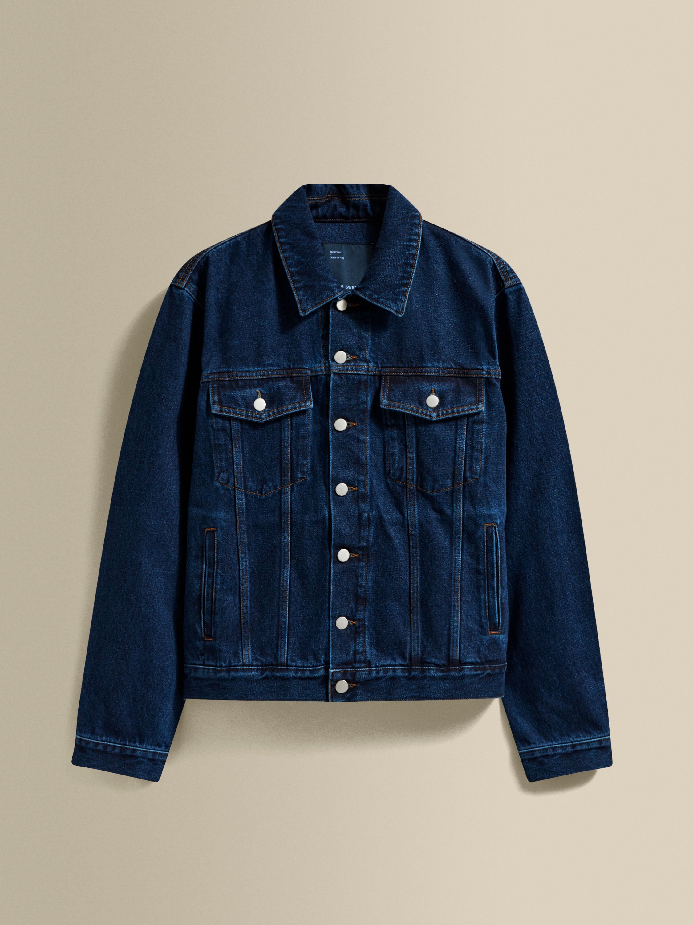 Denim Trucker Jacket Dark Wash Product Image