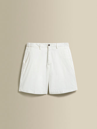 Cotton Flat Front Casual Shorts Stone Product Image