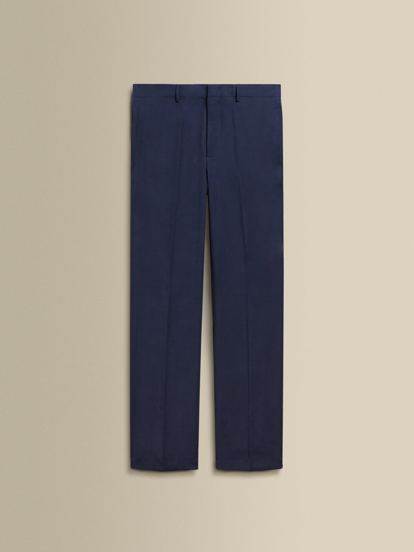 Viscose Wide Leg Trousers Navy Product Image