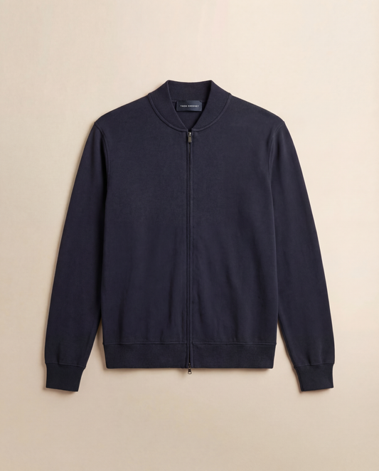 Cotton Zip-Through Baseball Bomber