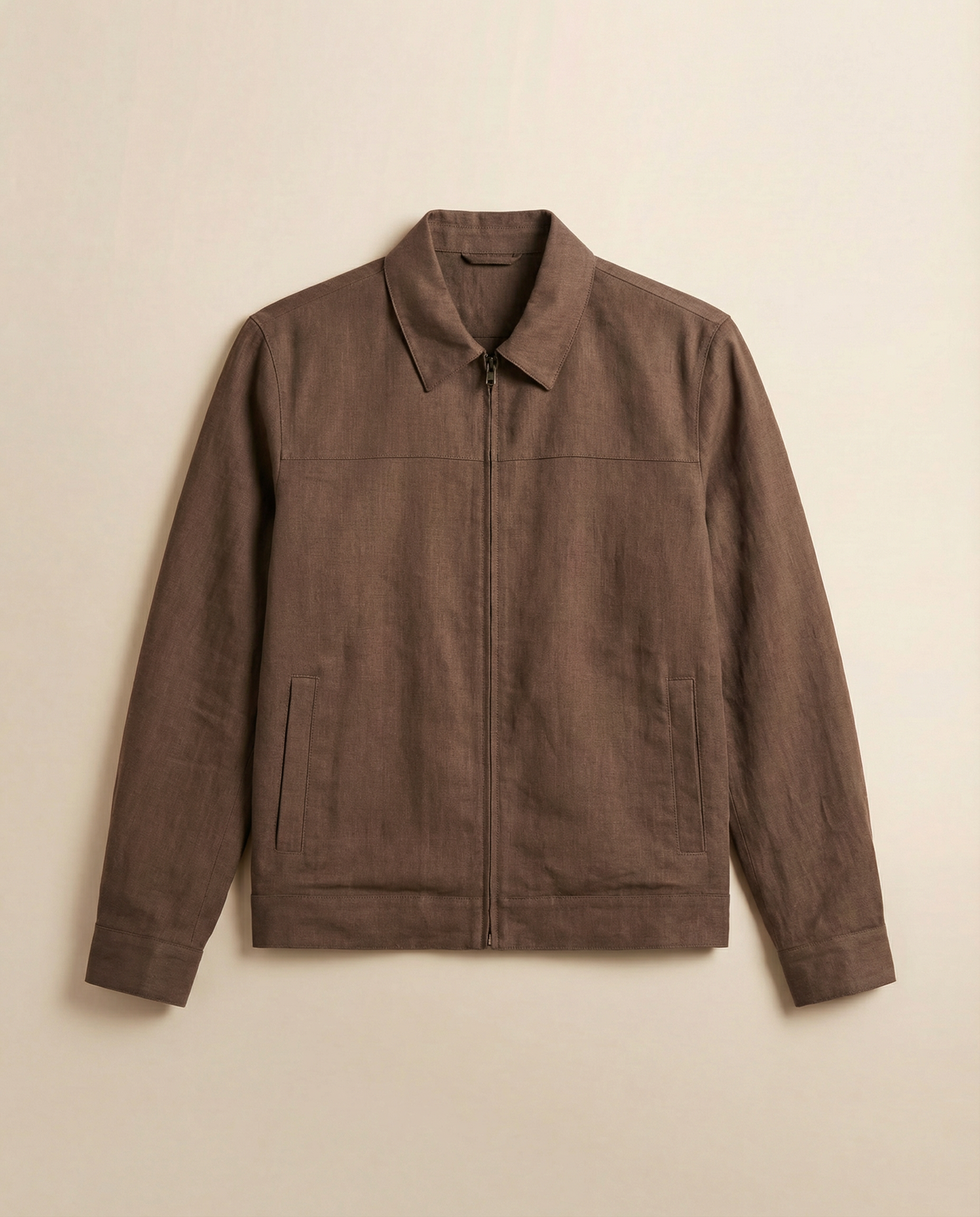 Linen Shirt Collar Jacket