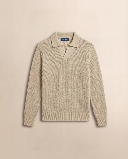 Cotton Wide Gauge Skipper Polo Shirt