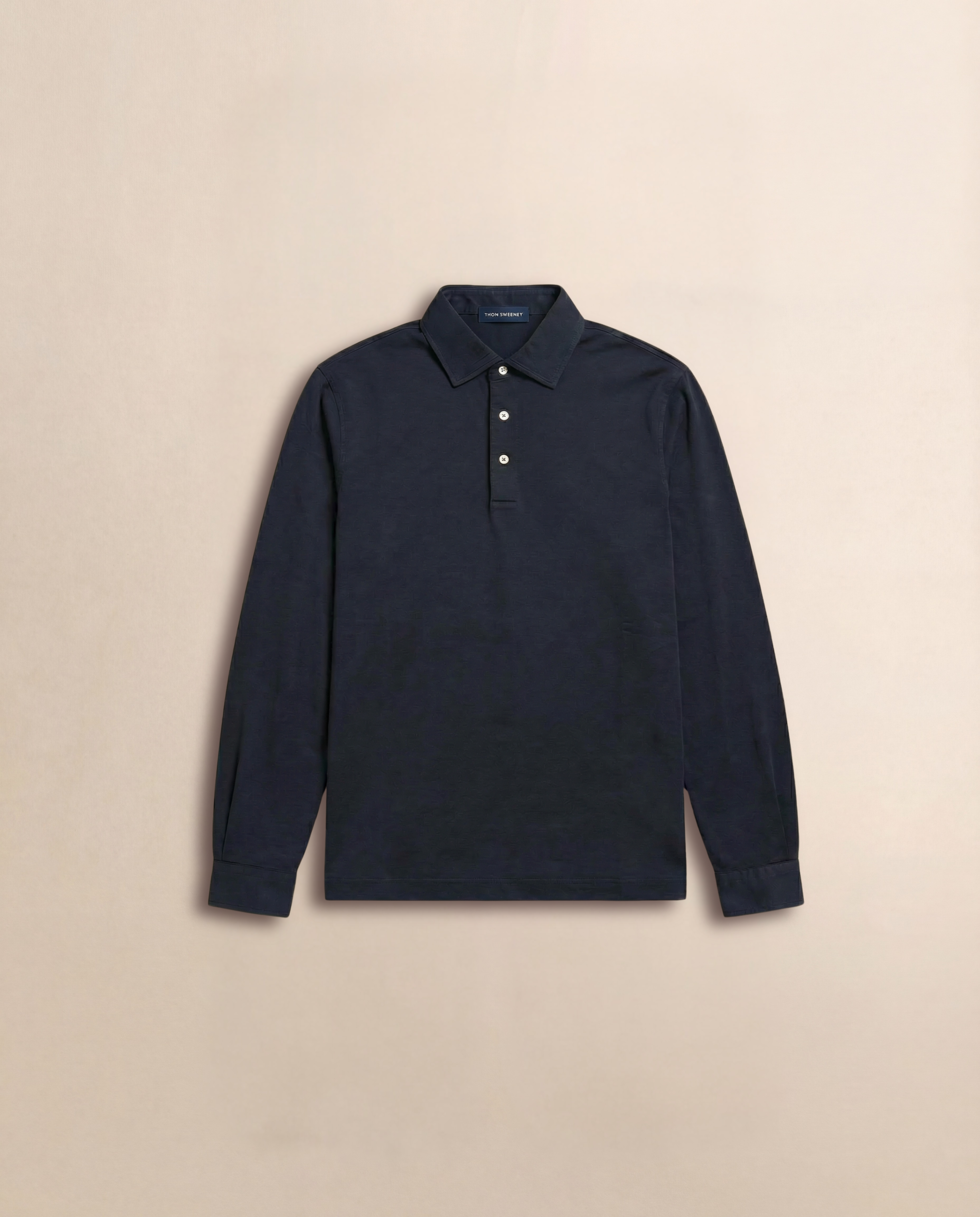 Cotton Long Sleeve Polo Shirt