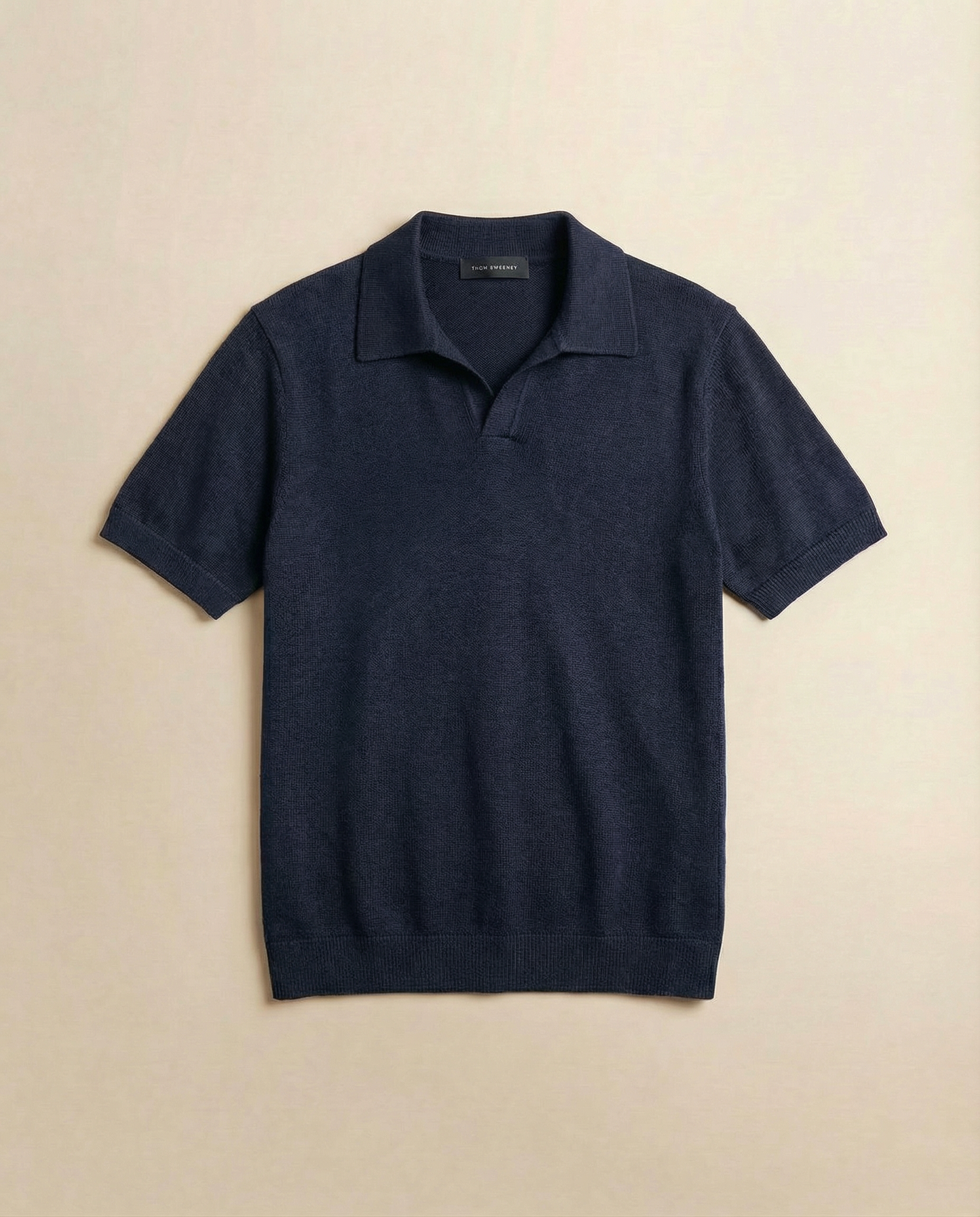 Linen Cotton Short Sleeve Skipper Polo Shirt