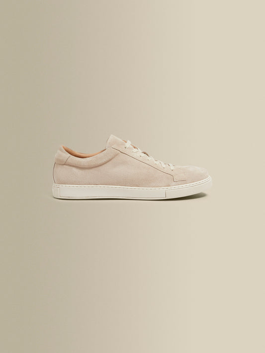 Suede Sneakers Oat Side Product Image