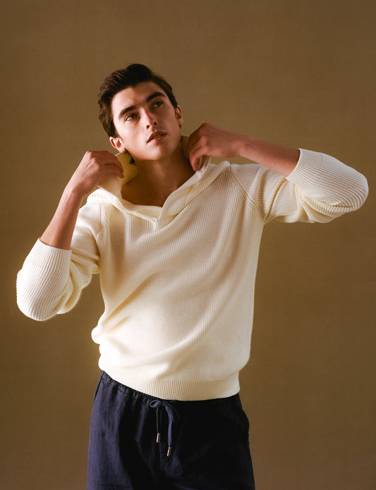 Cotton Wide Gauge Skipper Polo Shirt