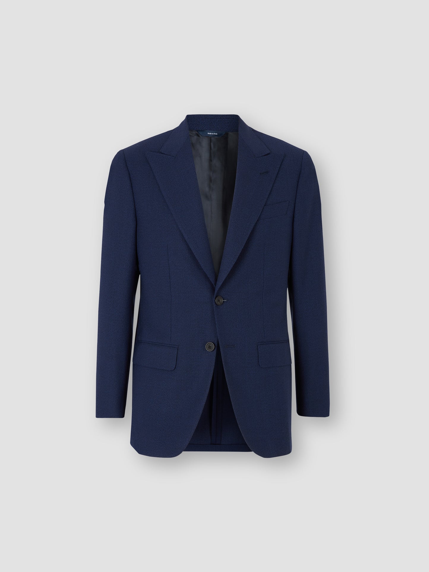Single Breasted Wool Peak Lapel Suit French Navy Product
