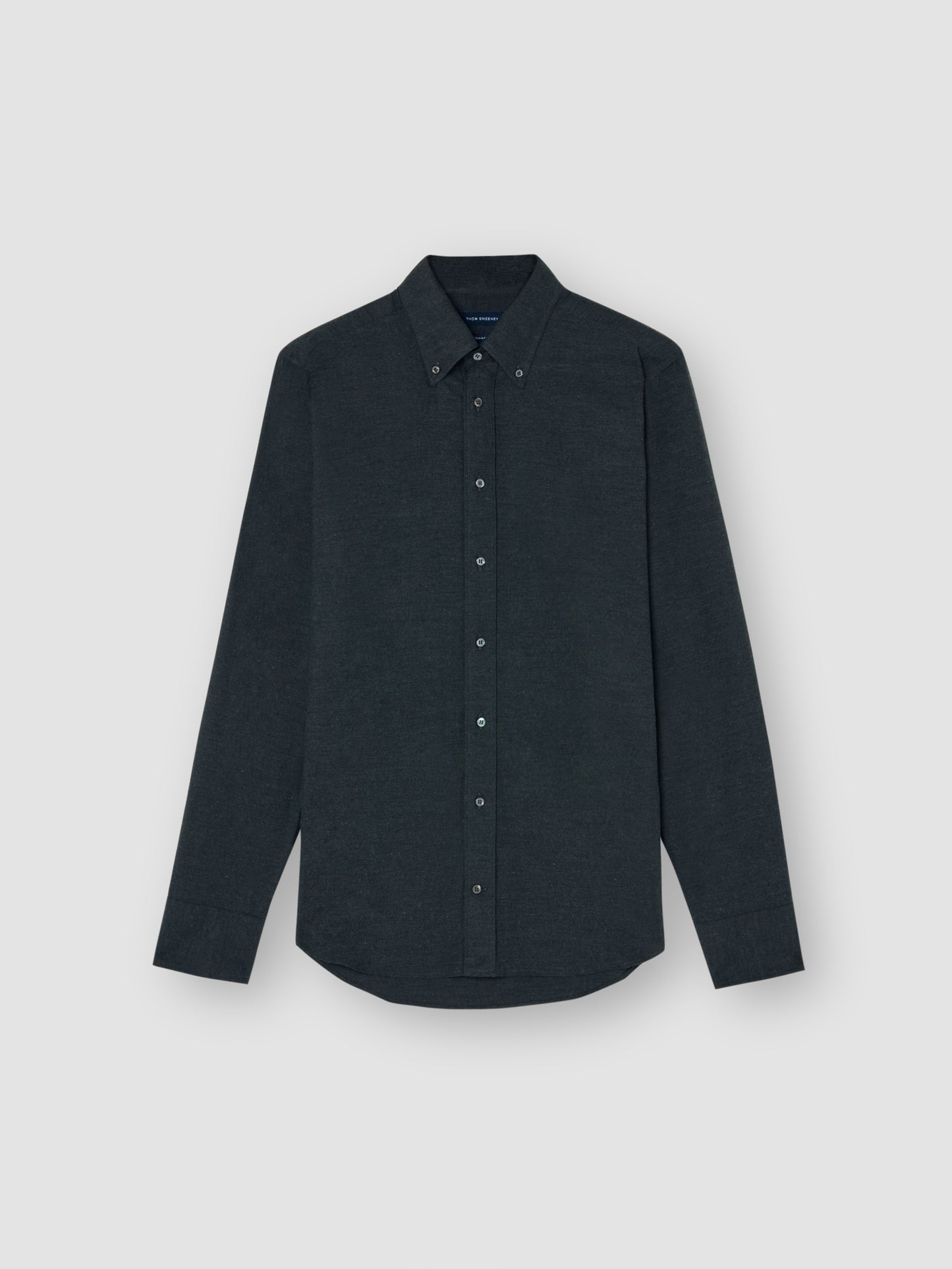 Flannel Button Down Collar Shirt Charcoal Product Image