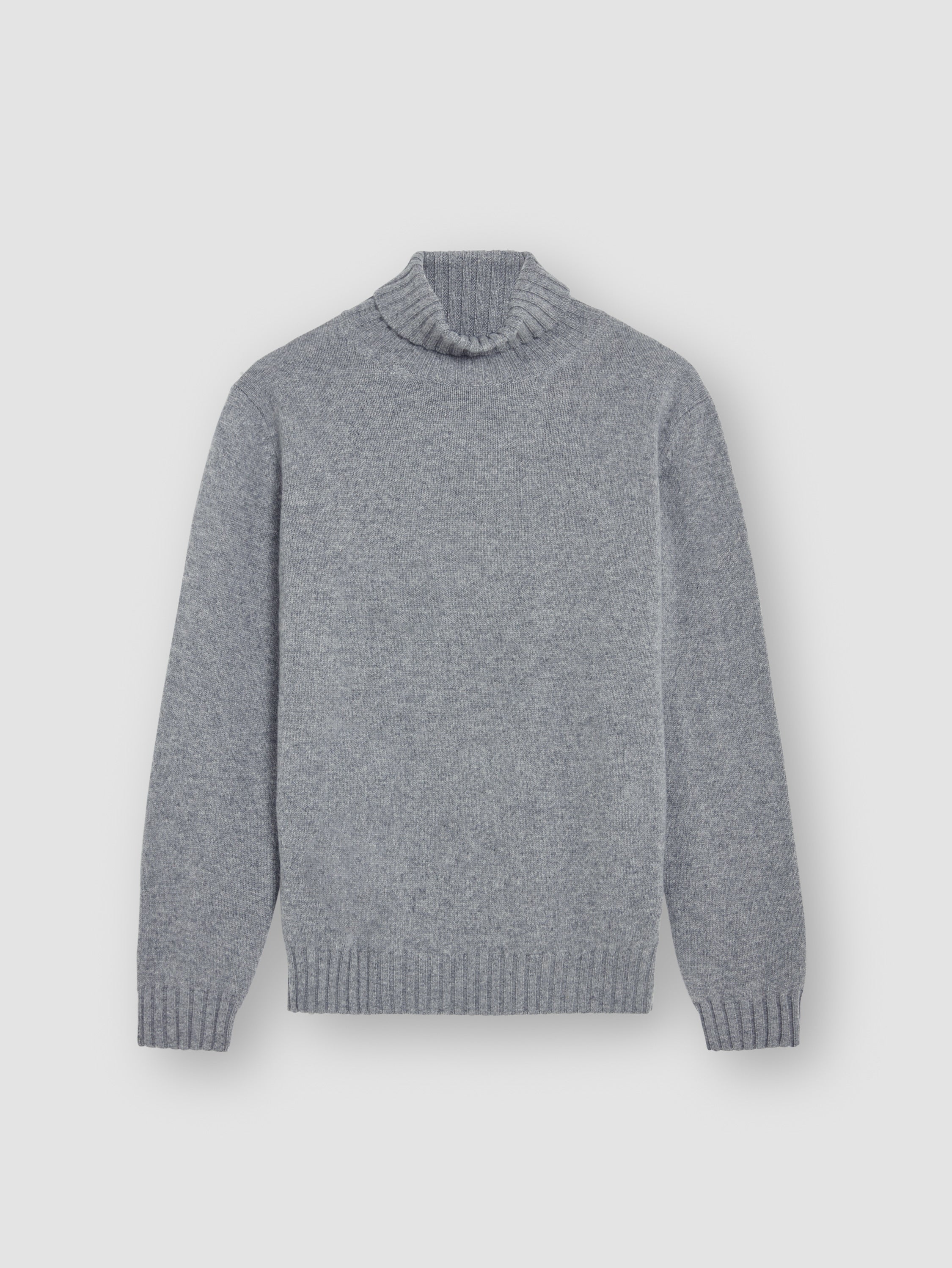 Cashmere Roll Neck Sweater Grey Product Image