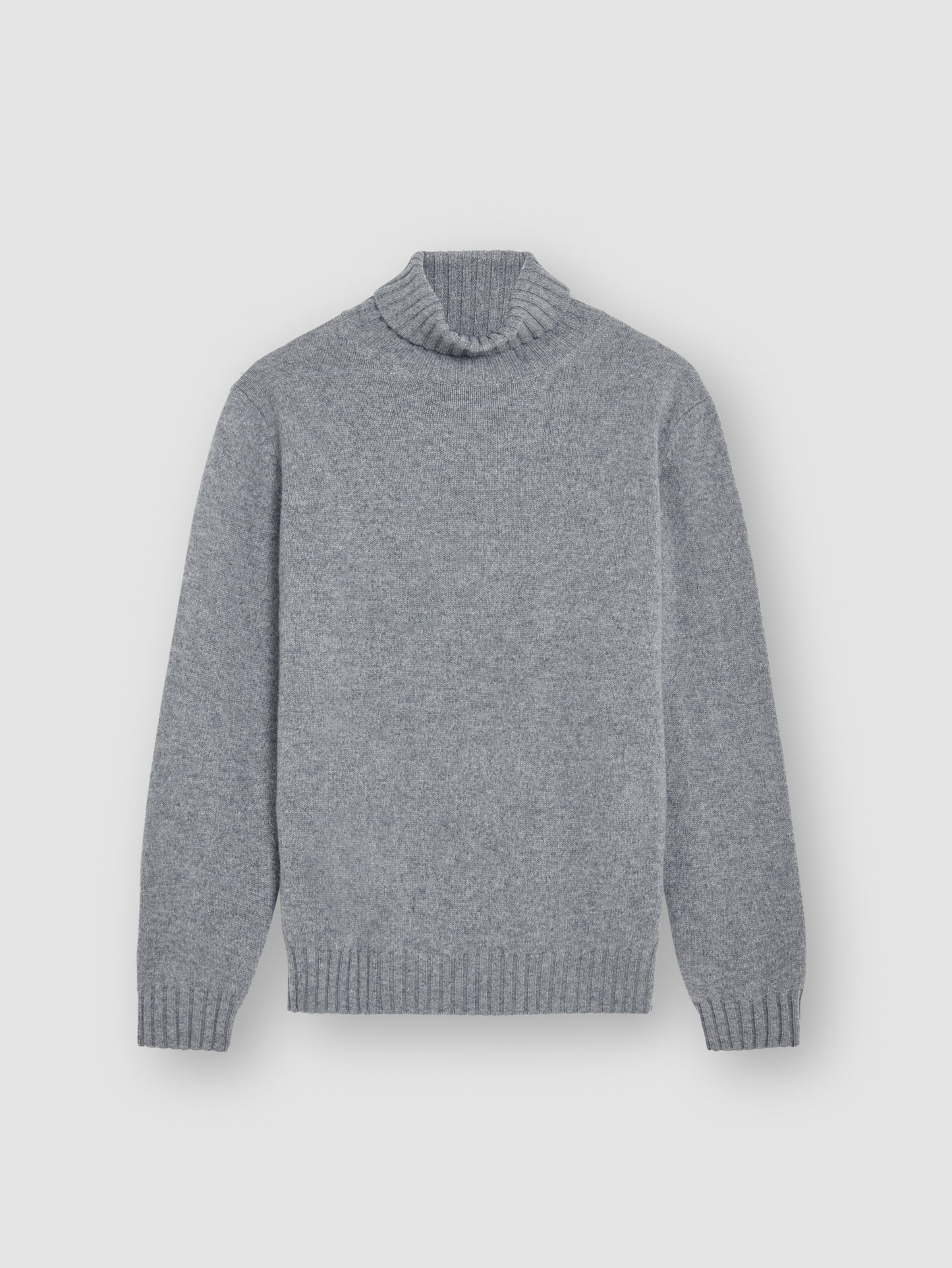 Cashmere Roll Neck Sweater Grey Product Image