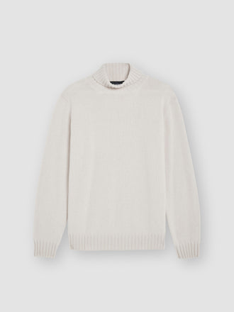 Cashmere Roll Neck Sweater Off-White Product Image