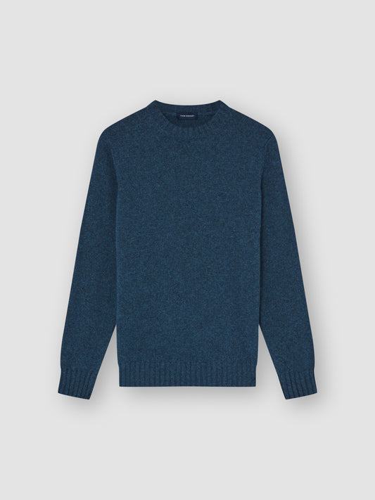 Cashmere Crew Neck Sweater Moss Blue Product Image