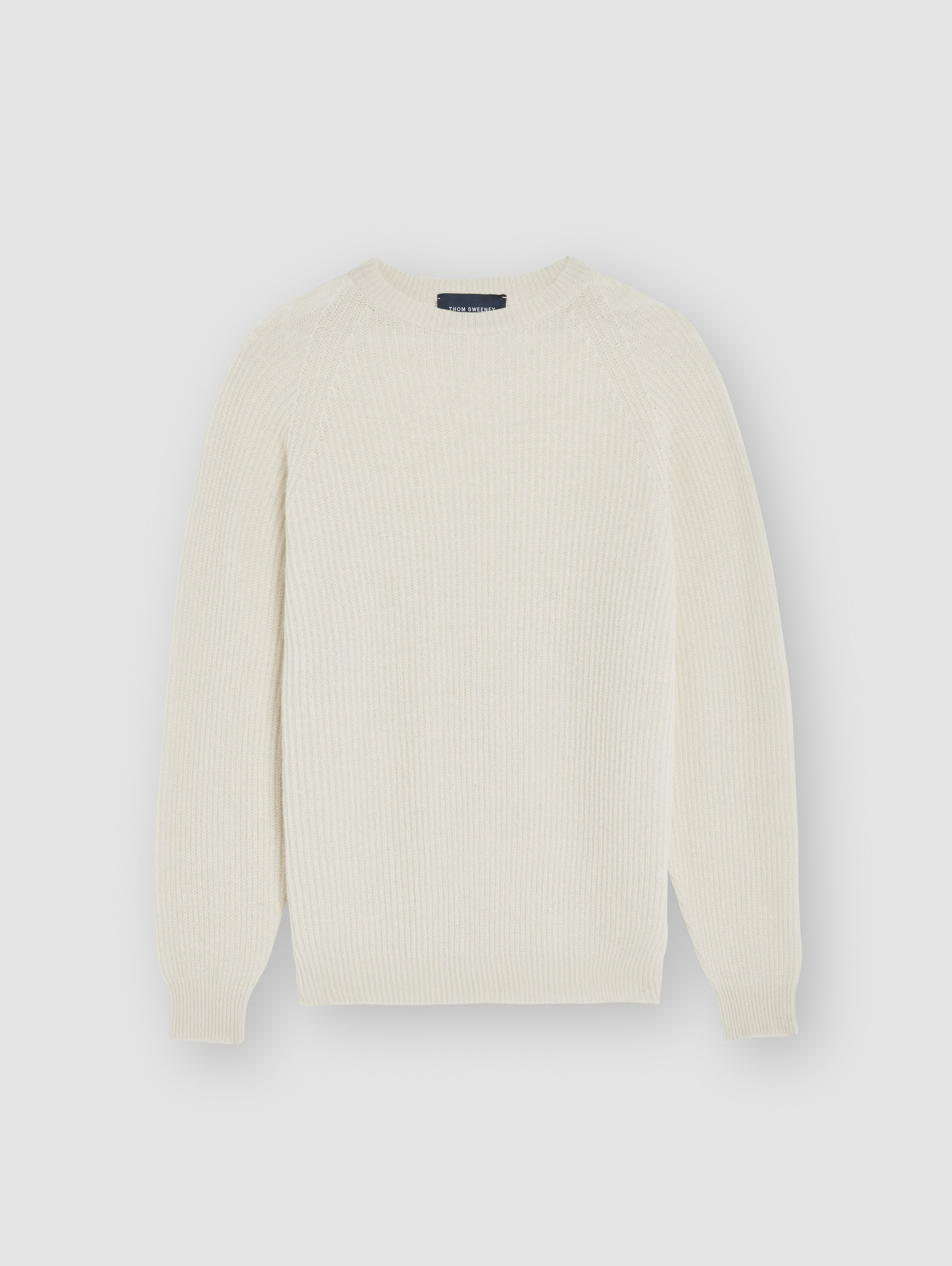 Cashmere Fisherman Rib Sweater Off-White Product Image