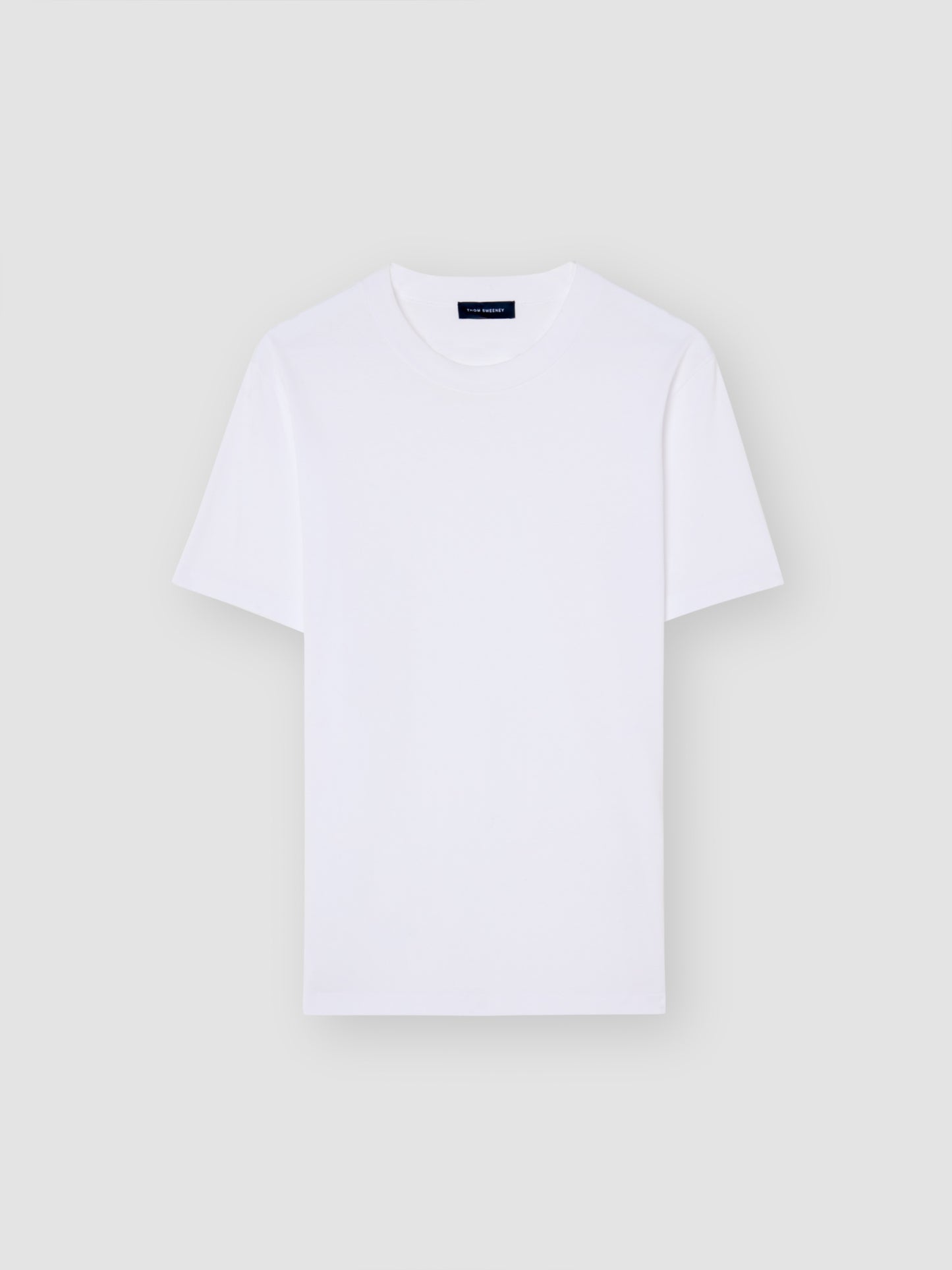 Cotton Wide Collar Classic T-Shirt White Product Image