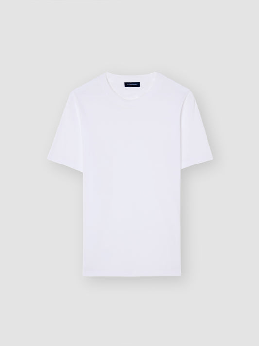 Cotton Wide Collar Classic T-Shirt White Product Image