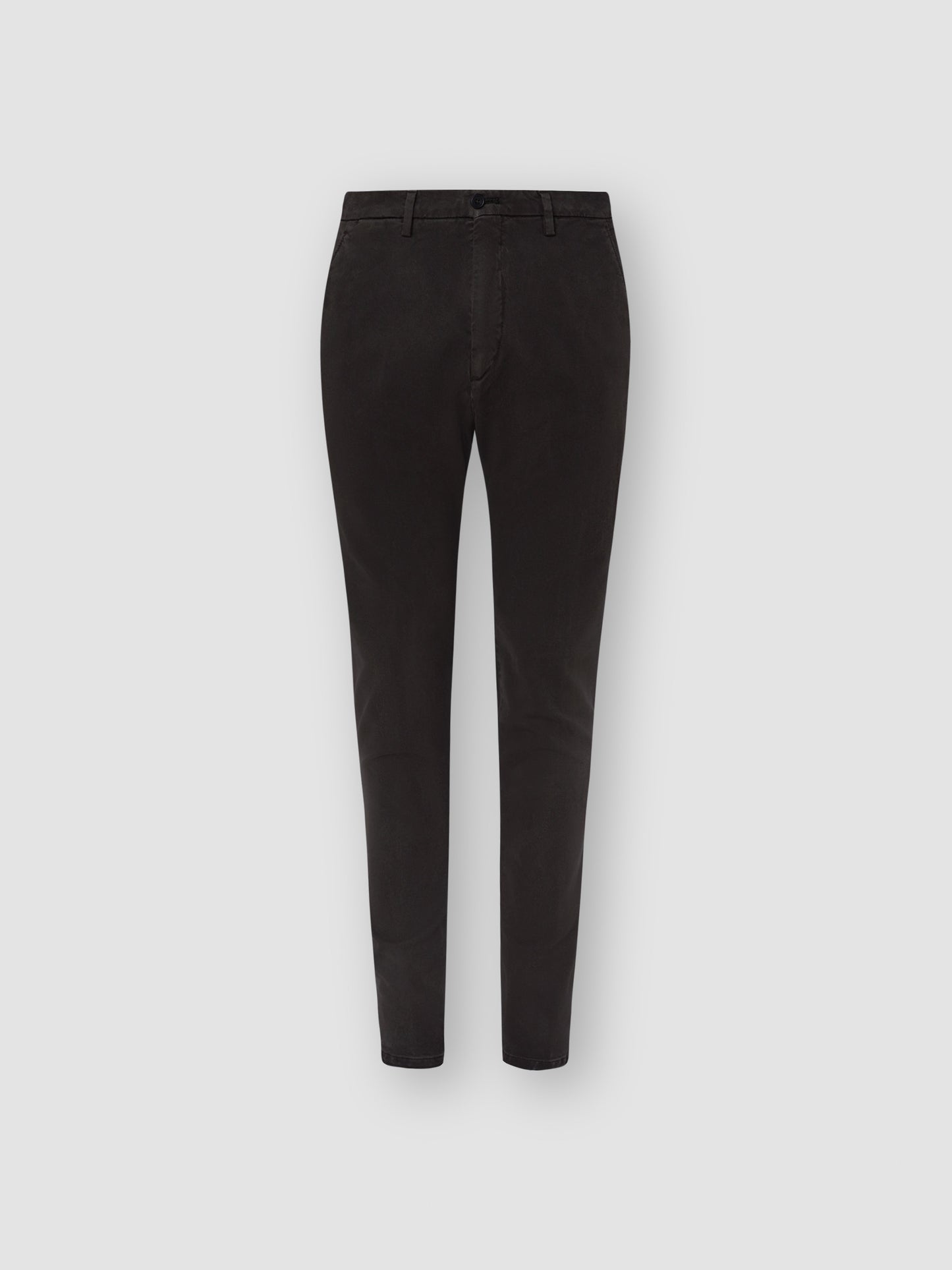 Cotton Flat Front Slim Fit Chinos Brown Product Image