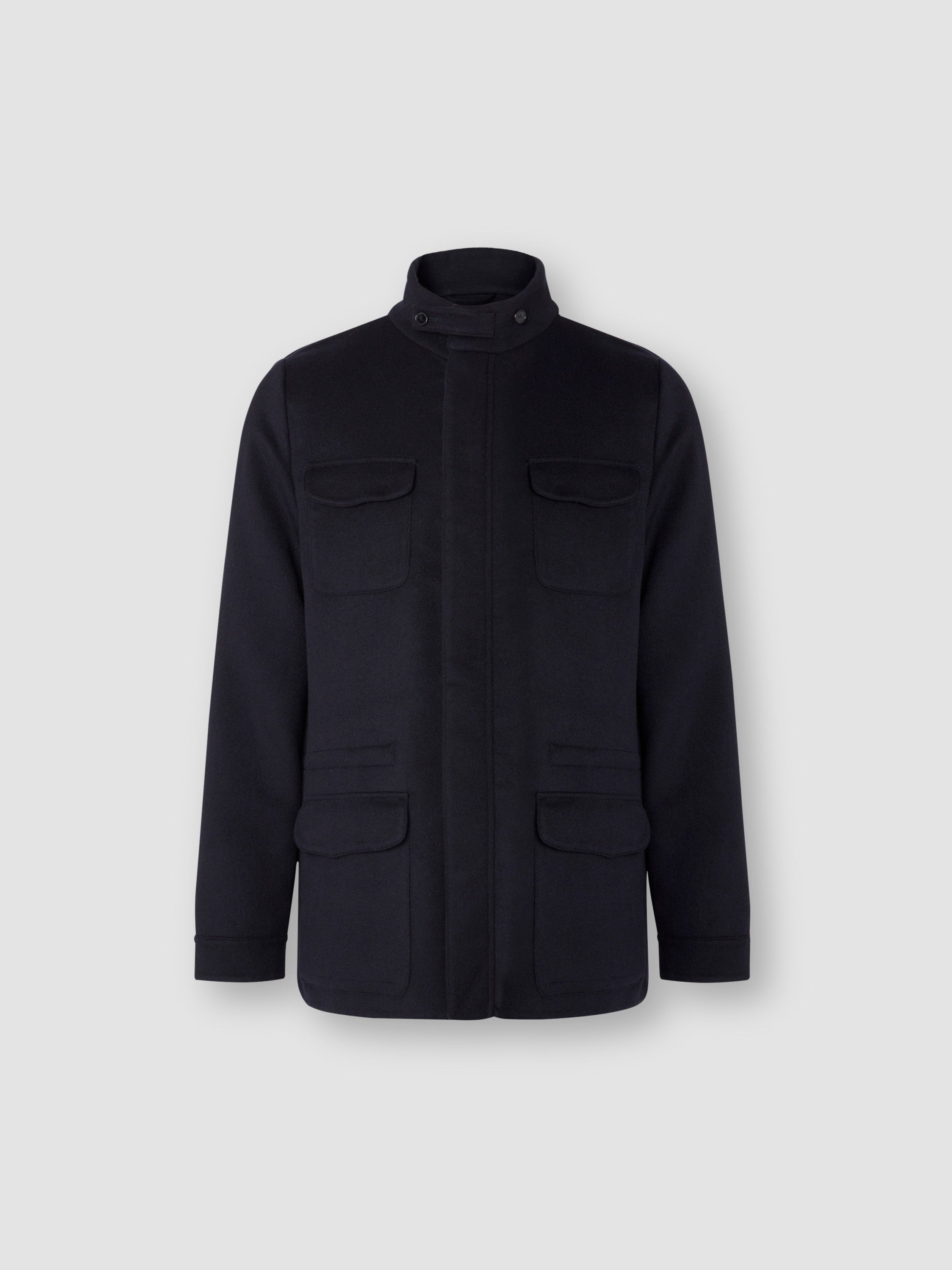 Wool Cashmere Car Coat Navy Product Image