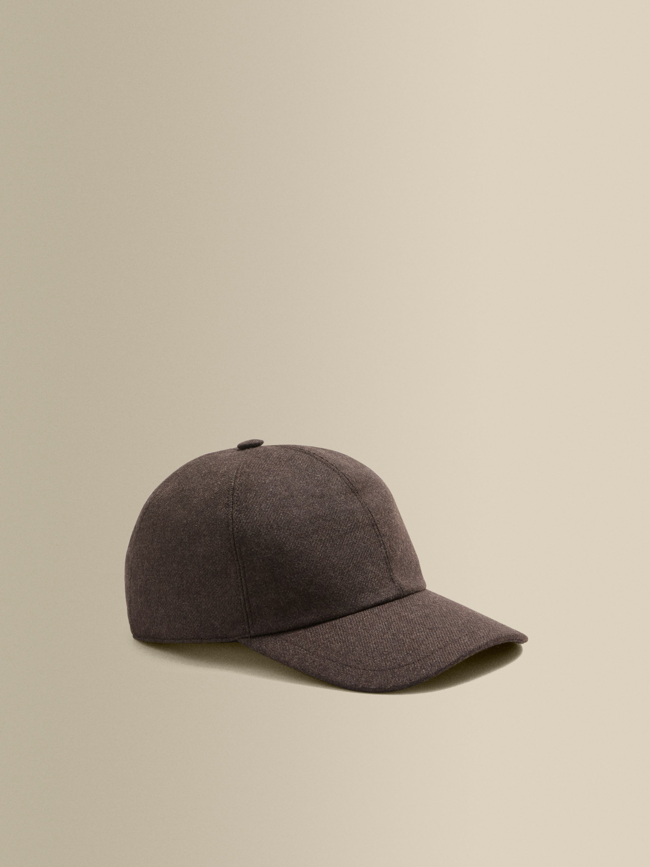 Wool Cashmere Baseball Cap Brown Product Image