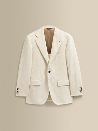 Cashmere Single Breasted Jacket Oat Product Image