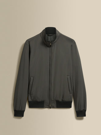 Japanese Nylon Bomber Jacket Graphite Product Image