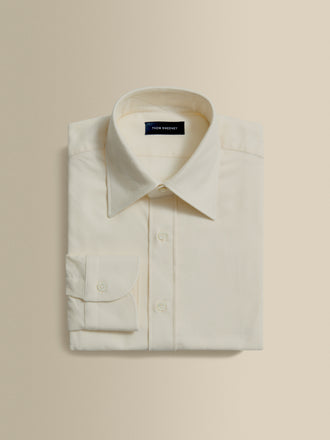 Flannel Point Collar Shirt Oat Product Image