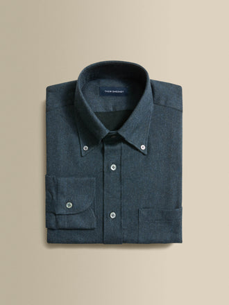 Flannel Button Down Collar Shirt Navy Product Image