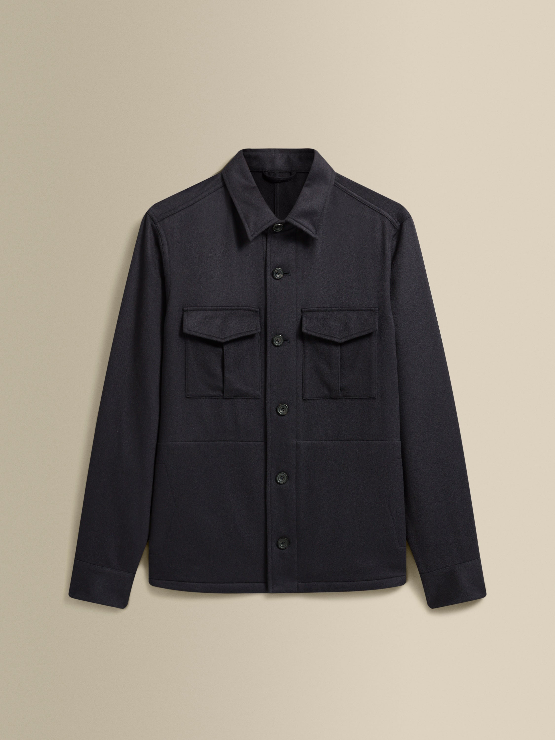 Cashmere Overshirt Navy Product Image