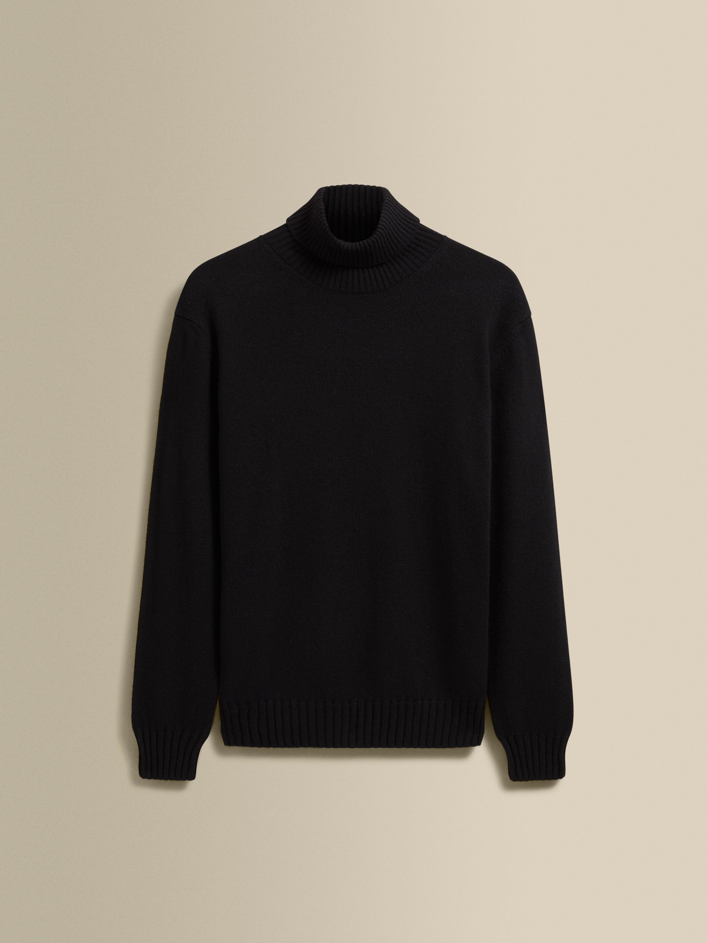 Cashmere Roll Neck Sweater Black Product Image