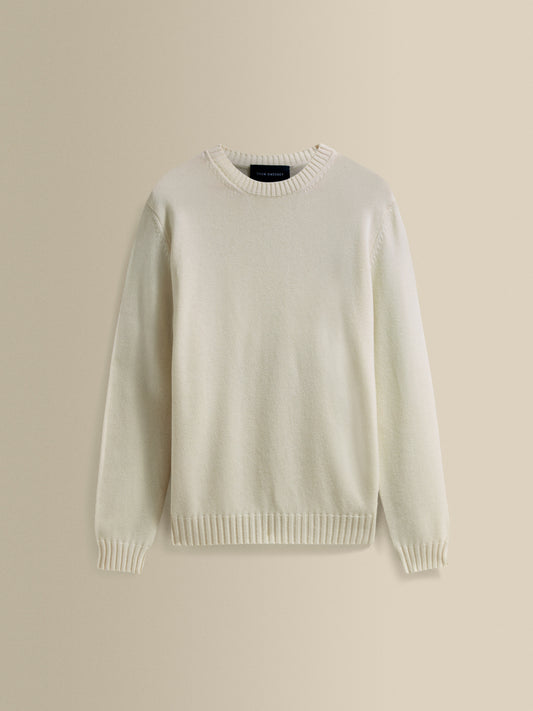 Cashmere Crew Neck Sweater Off White Product Image