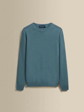 Cashmere Crew Neck Sweater Powder Blue Product Image