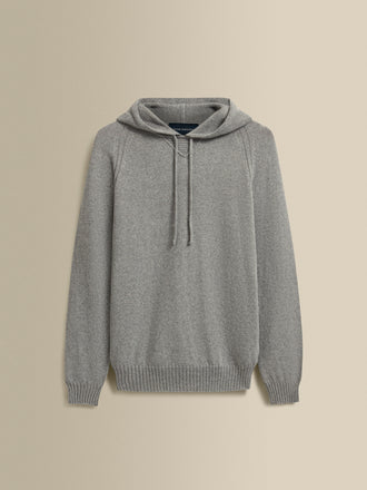 Cashmere Pullover Hoodie Grey Product Image