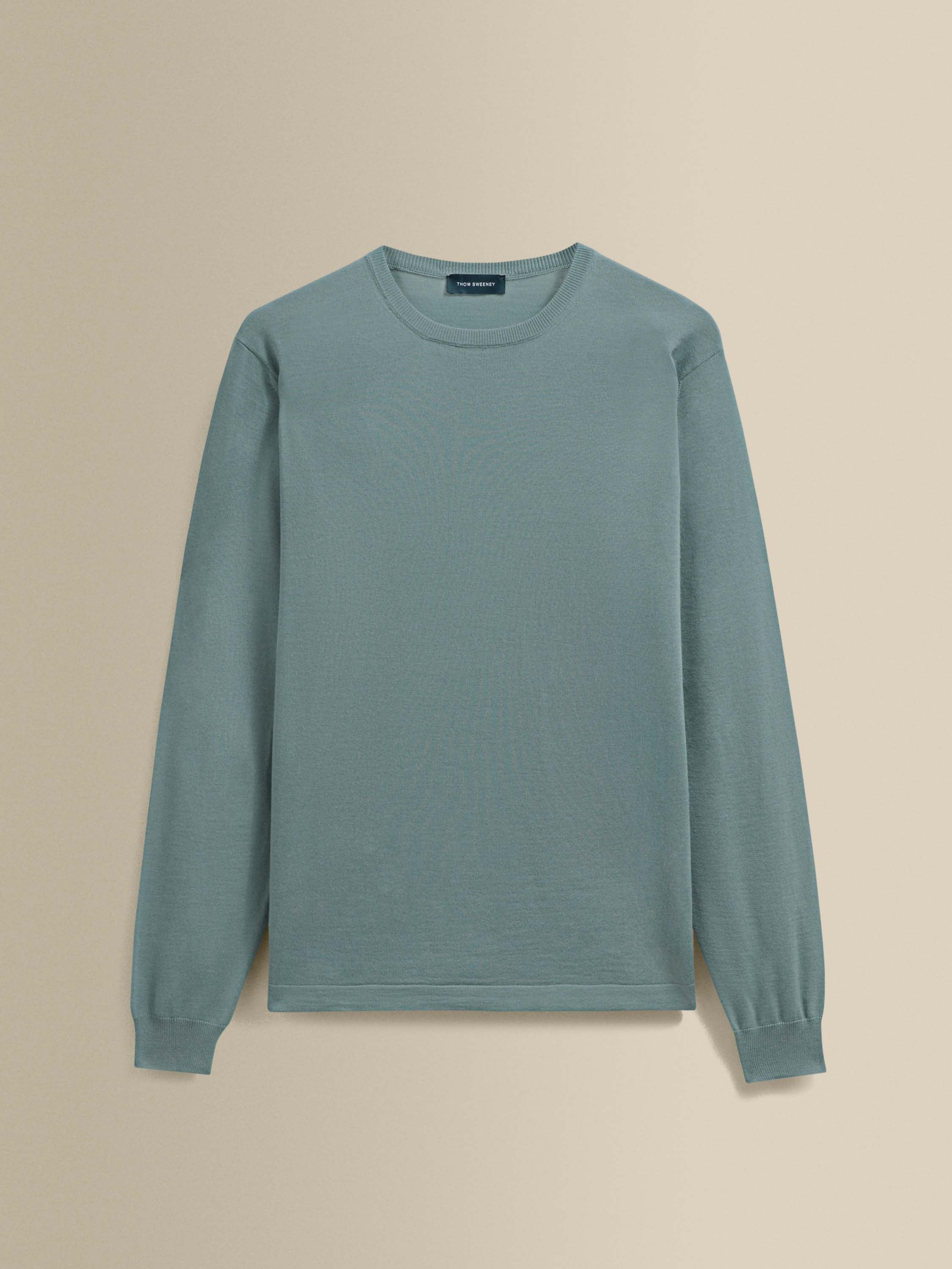 Merino Wool Extrafine Crew Neck Sweater Light Blue Product Image