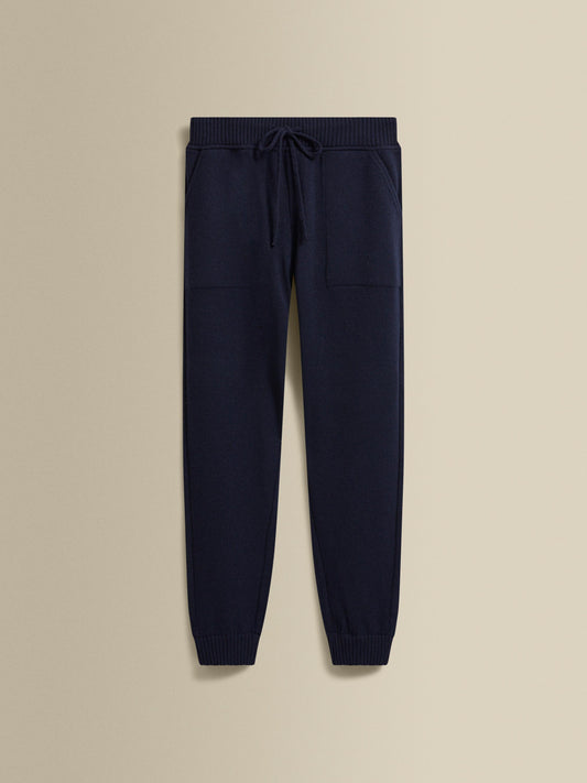 Cashmere Track Pants Navy Product Image