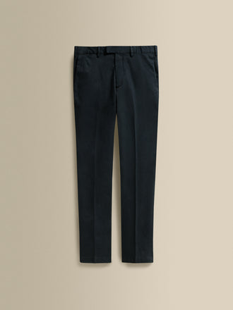 Cotton Easy Fit Flat Front Chinos Navy Product Image