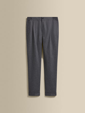 Flannel Easy Fit Tailored Trousers Charcoal Product Image