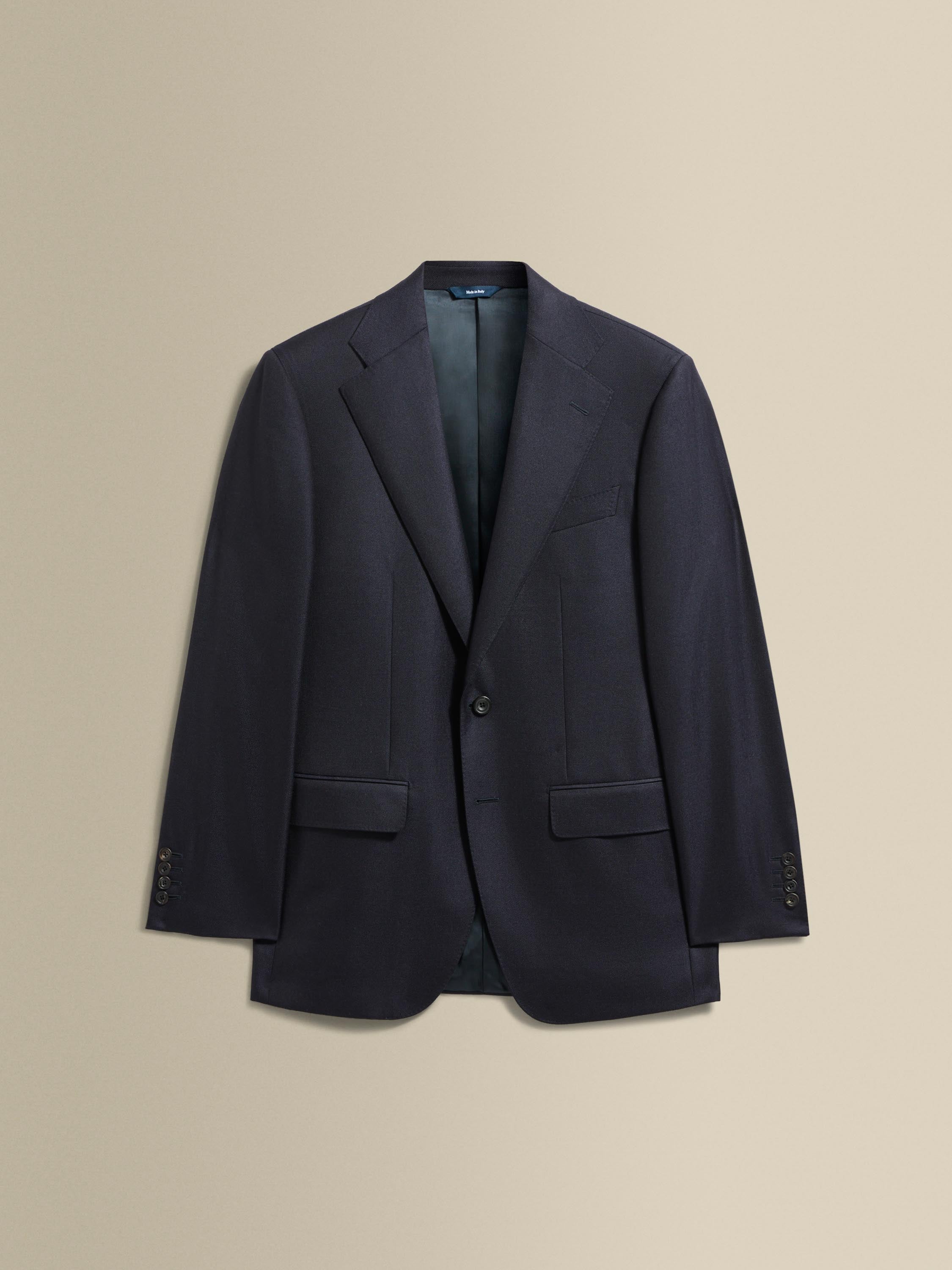 Cashmere Single Breasted Jacket Navy Product Image