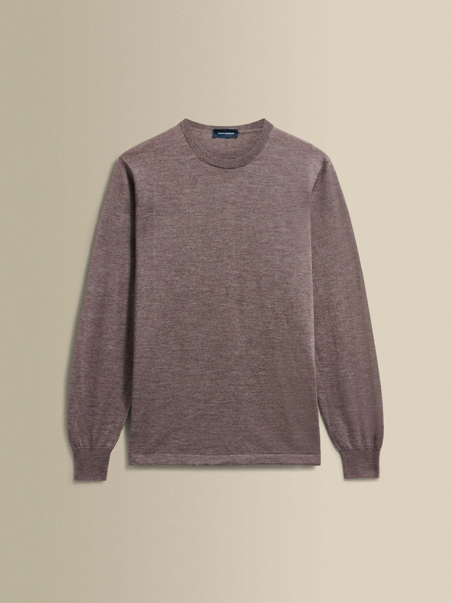 Cashmere Silk Extrafine Crew Neck Sweater Brown Product Image