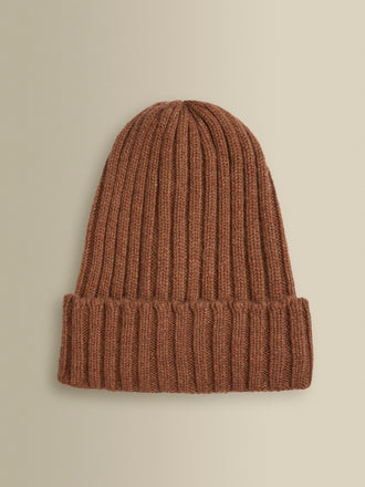 Cashmere Beanie Hat Brown Main