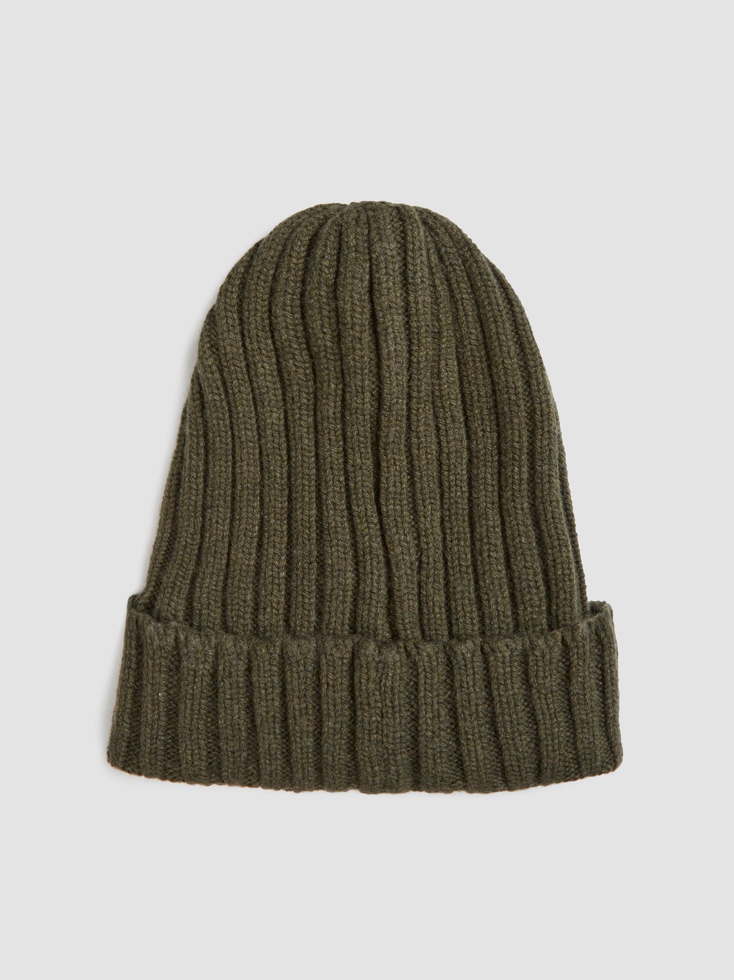 Cashmere Beanie Hat Moss Green Main