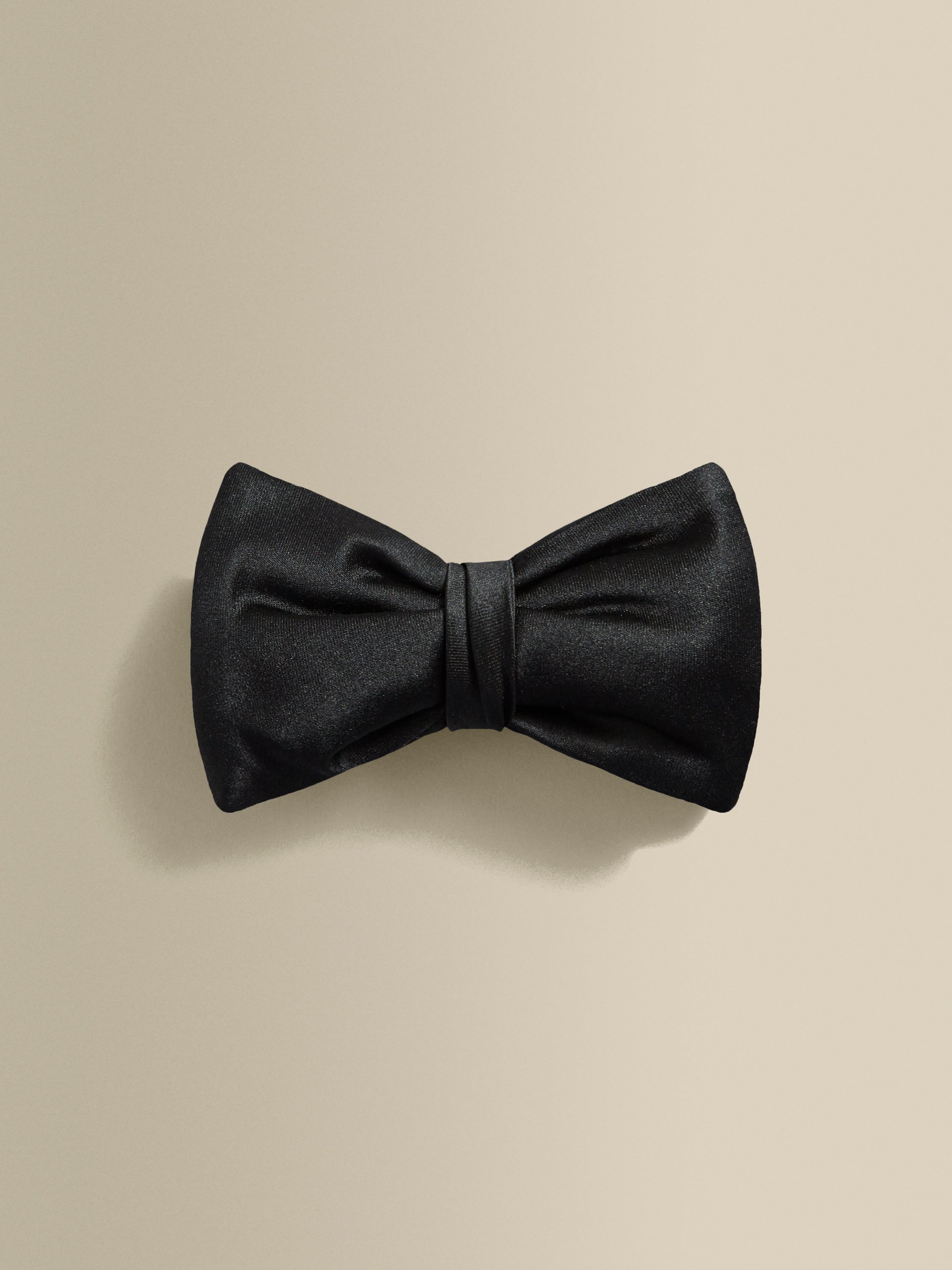 Silk Self Tie Bow Tie Black Product Image