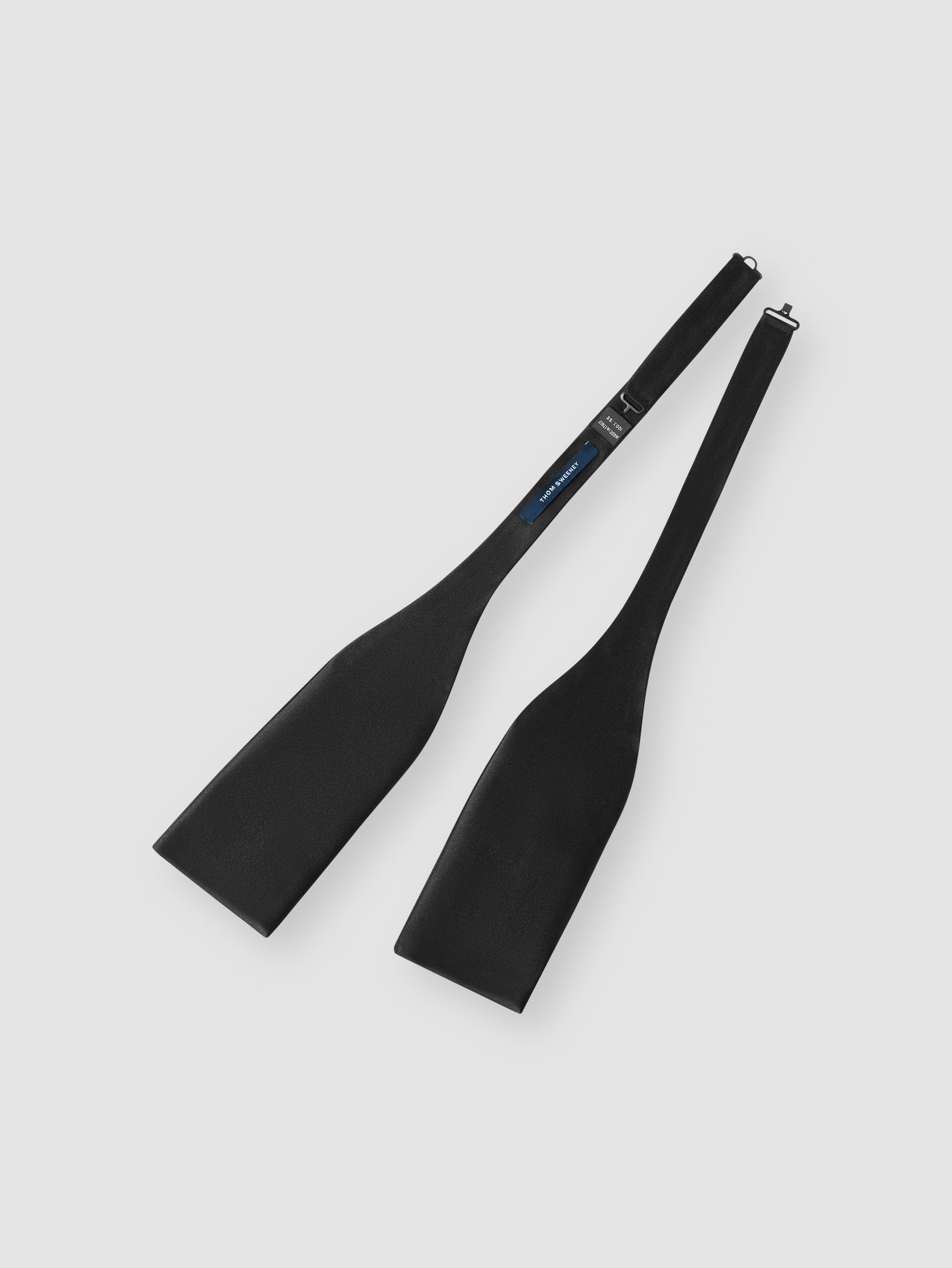 Silk Self Tie Bow Tie Black Product Image Loose