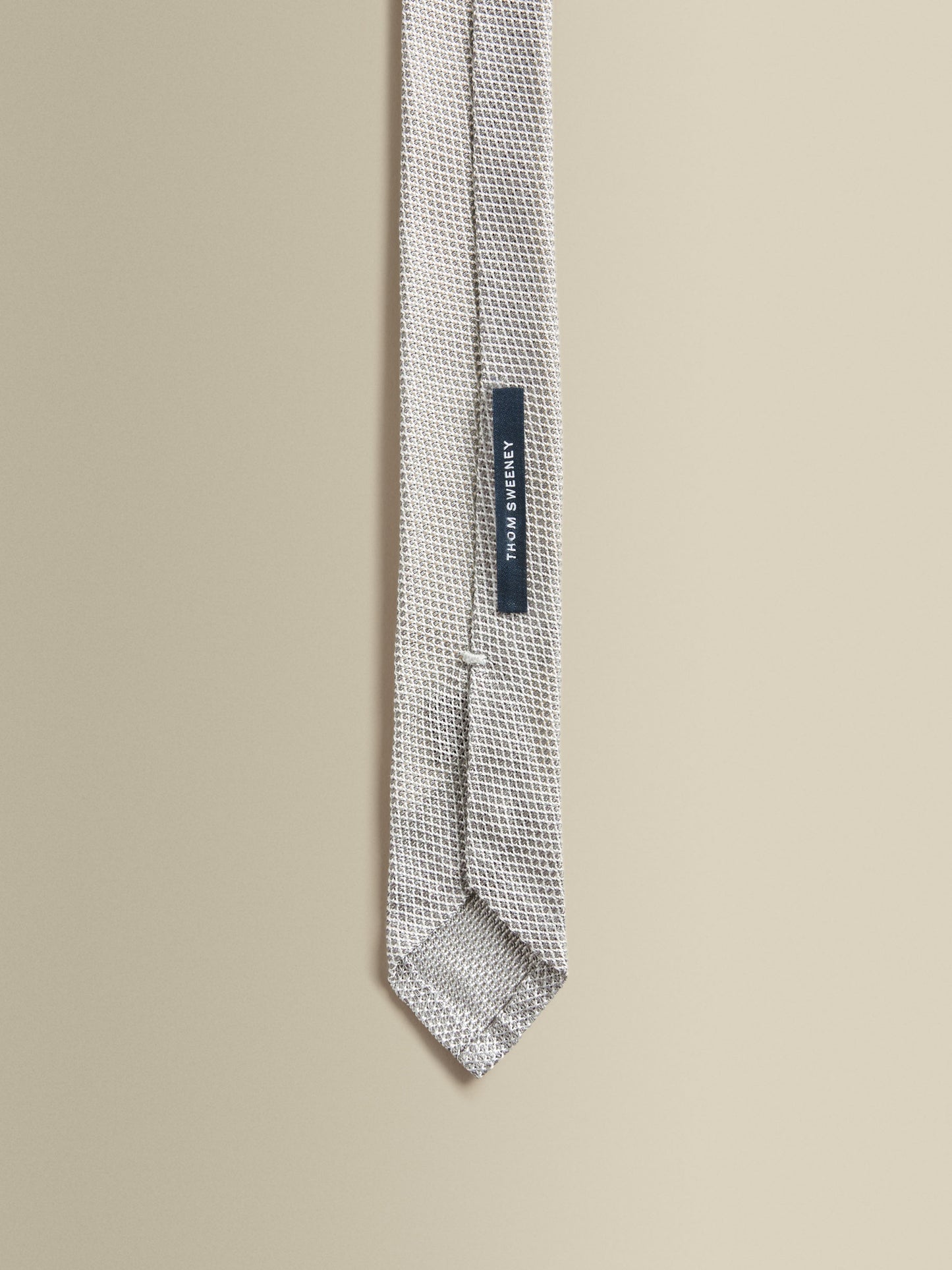 Silk Grenadine Tie Grey Back Product Image