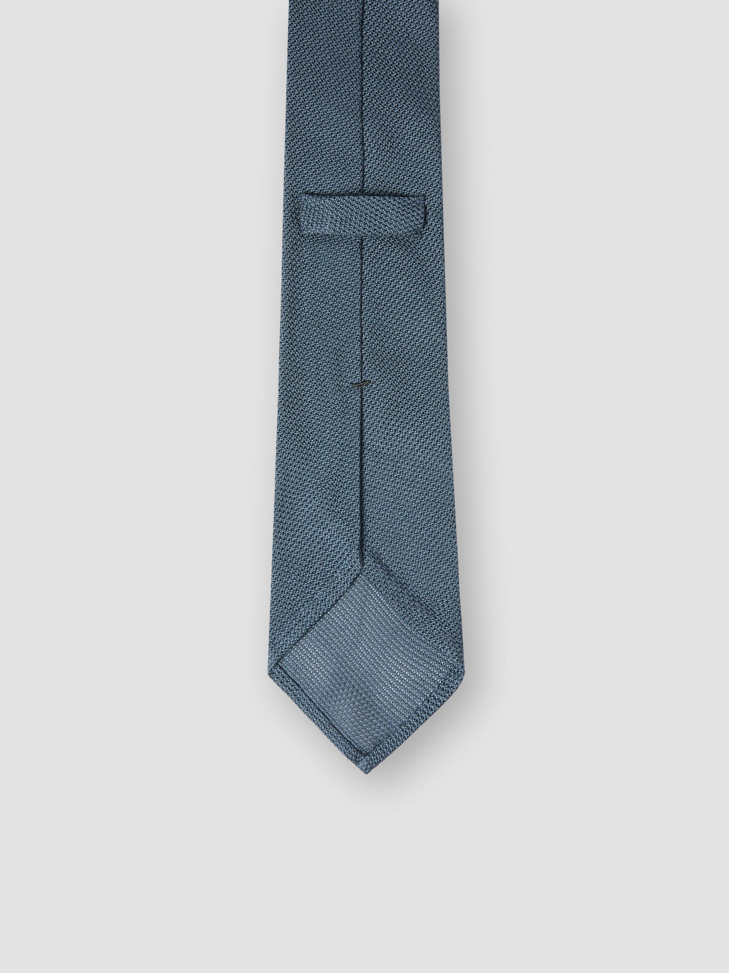 Silk Grenadine Tie Slate Grey Detail Product Image