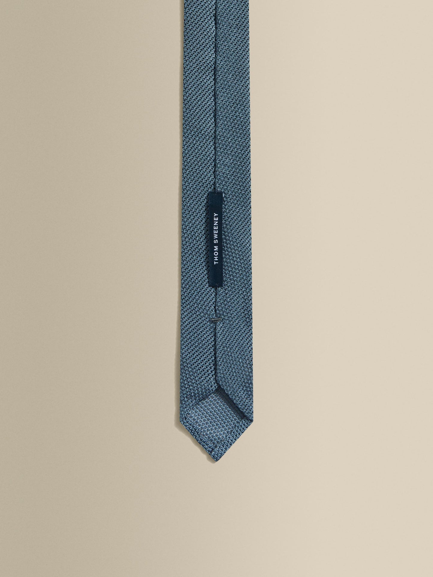 Silk Grenadine Tie Slate Grey Detail Product Image