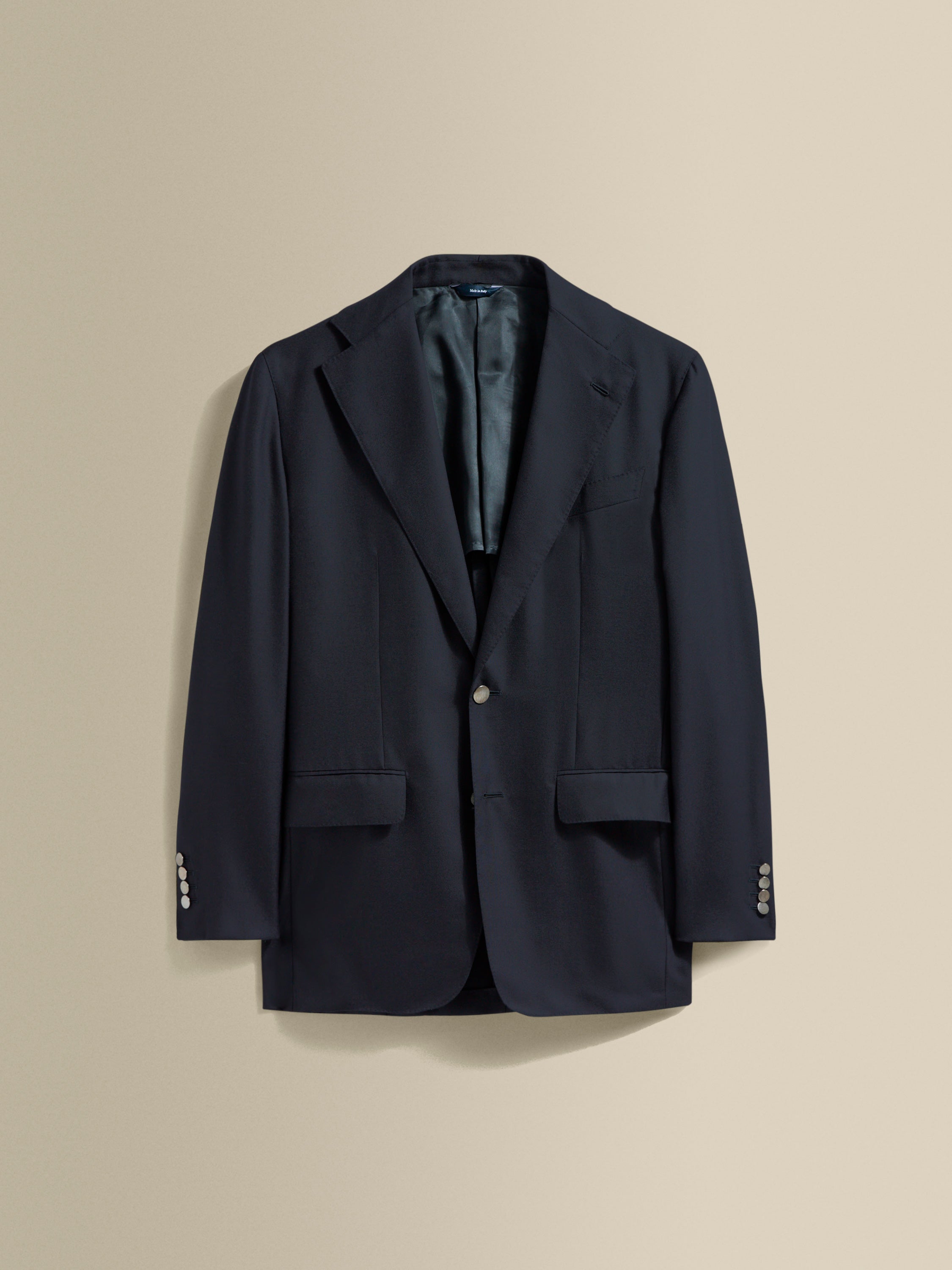 Unstructured Single Breasted Cashmere Jacket Navy Product Image