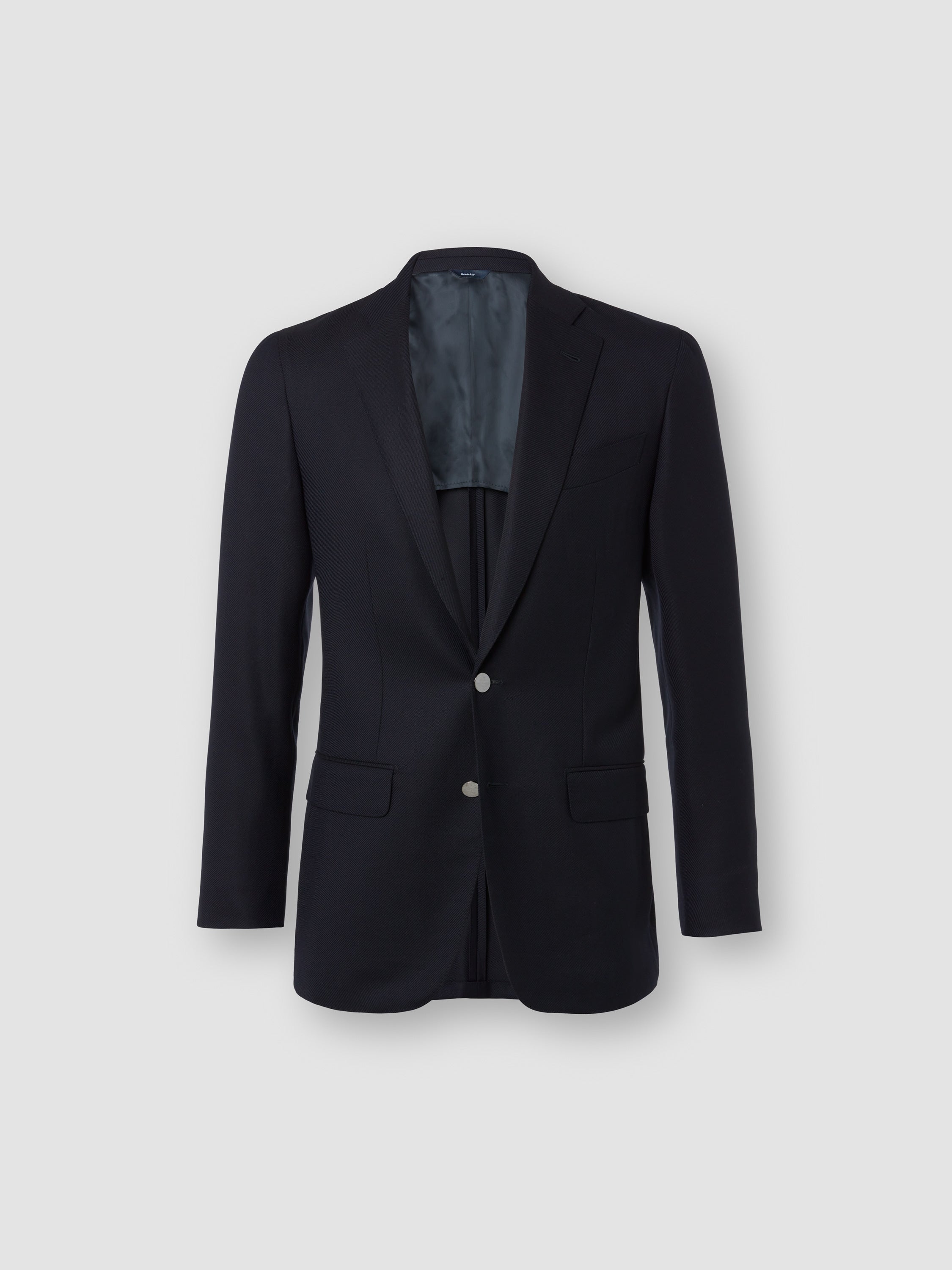 Wool Unstructured Single Breasted Jacket Navy Product Image