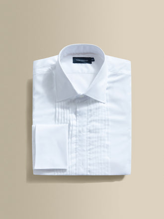 Duke of York Formal Shirt, White, Product folded