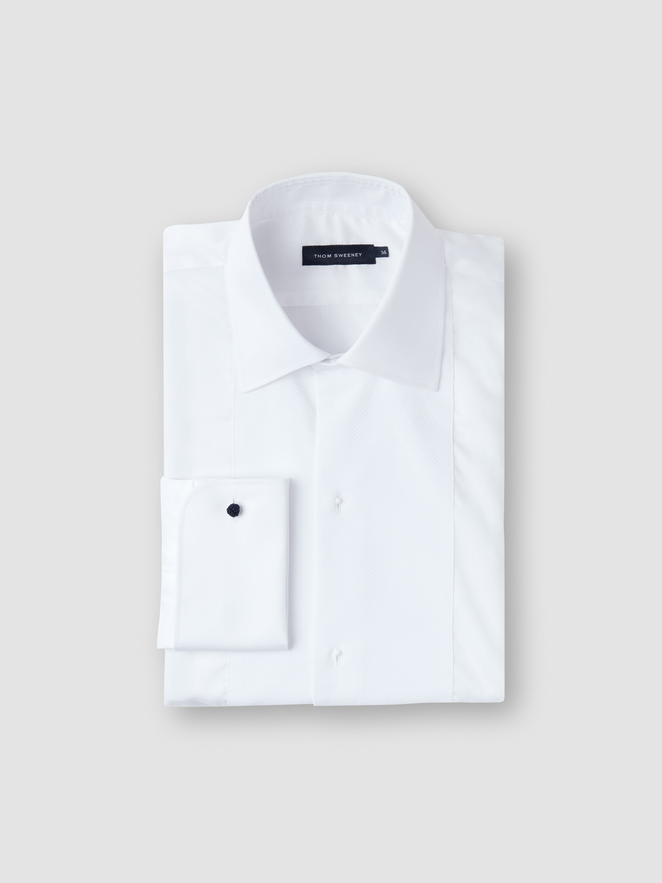 Marcella Bib Front Cotton Formal Shirt White Folded Product Image