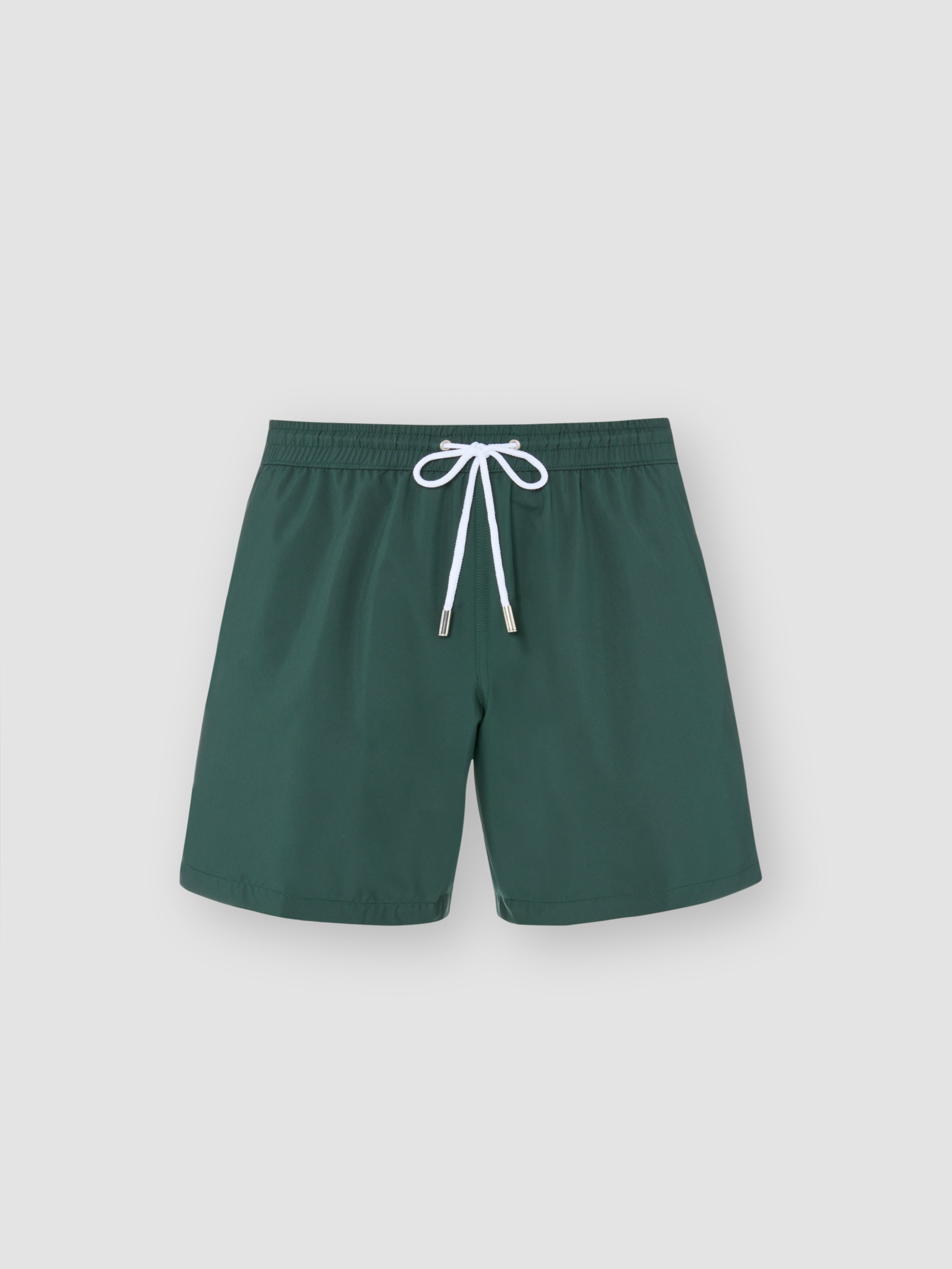 Technical Nylon Mid Length Swim Shorts Dark Green Product Image