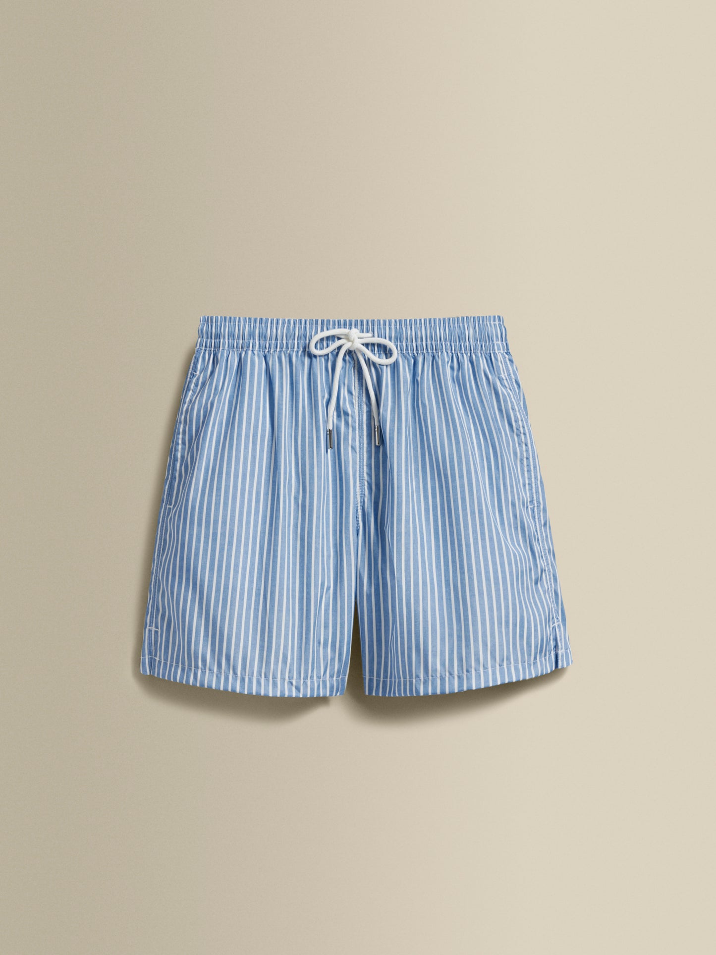 Nylon Mid Length Swim Shorts Blue Stripe Product Image